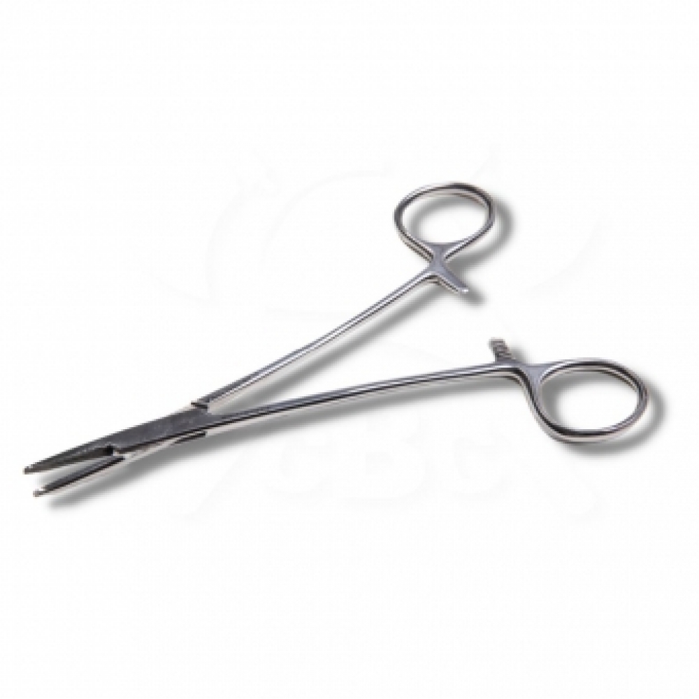 Porta Agulha Mayo Hegar Reta Weldon Aço Inox - Azul