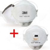 Máscara 3M  Aura 9320+br  + Máscara 3M 9322 Aura 3 painéis
