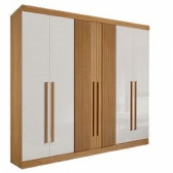 Guarda-roupa Ripado 6 portas 6 gavetas Detroit