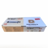 Seringa Descartável Luer Lock SAgulha Descarpack  20ml 50 Und