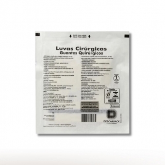 Luva Cirurgica Estéril Látex C Pó Descarpack  1 par