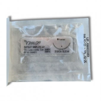 Fio Sutura Catgut Dig. Shalon 75 cm 38 CIR CIL3