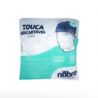 Pacote com 100 unidades Touca Descartável Cirúrgica Tnt Branca Nobre - Branca NOBRúrgica Tnt