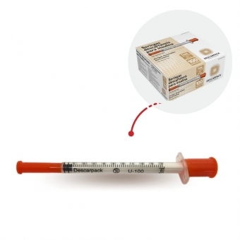 Seringa Insulina Botox C Agulha Descarpack 08x30mm 1ml 1 Un