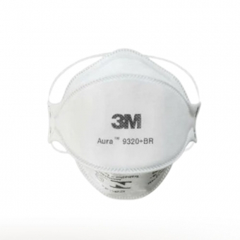 Máscara 3M 3 painéis 9320 Aura Selo Anvisa - 9320br