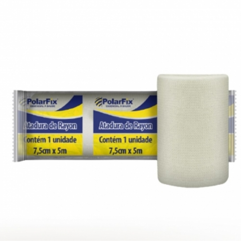 Bandagem Atadura de Rayon Polar Fix 7,5cm x 5mts Estéril