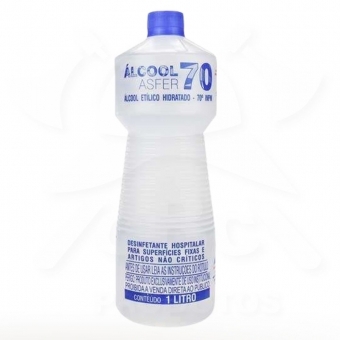 Álcool Líquido Etílico Hidratado 70% inpm ASFER 1 Litro